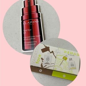 Clarins Total Eye Lift & Drunk Elephant drops sample bundle